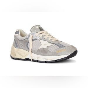 Golden Goose Women Running Dad Sneaker Silver White Gray NIB Auth